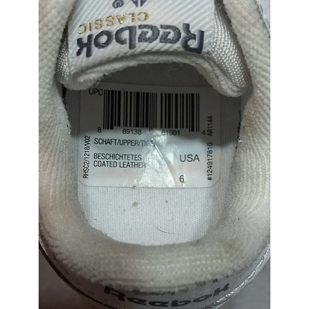 Reebok classic leather toddlers shoes core White size 6